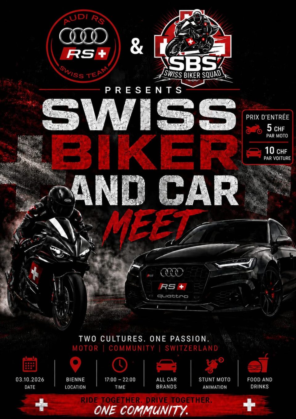 Flyer des Swiss Biker and Car Meet